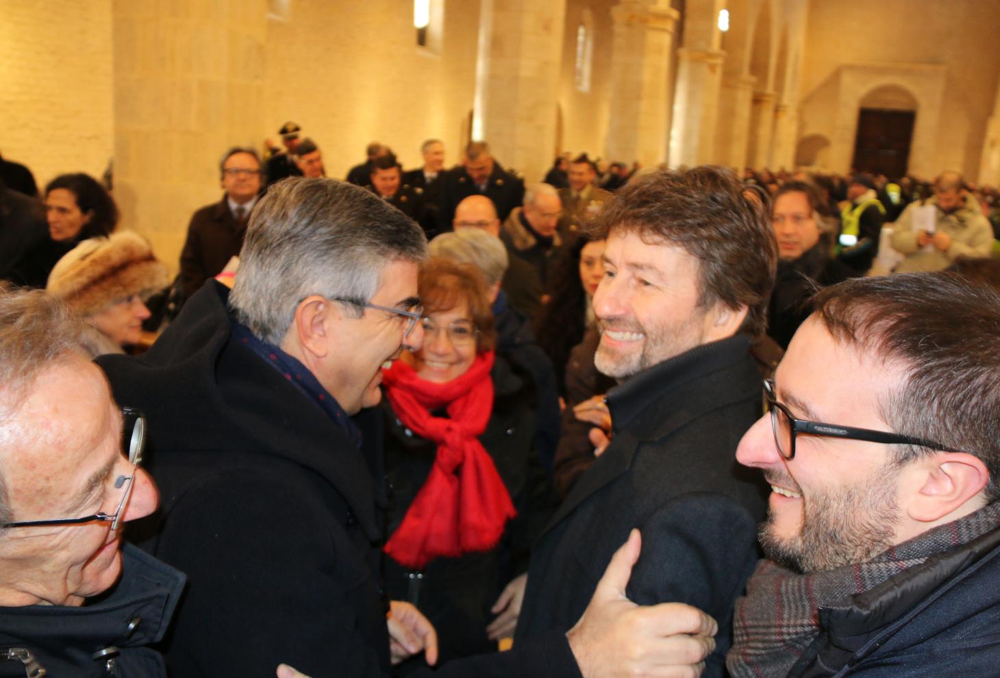 Dario Franceschini e Luciano D'Alfonso si salutano