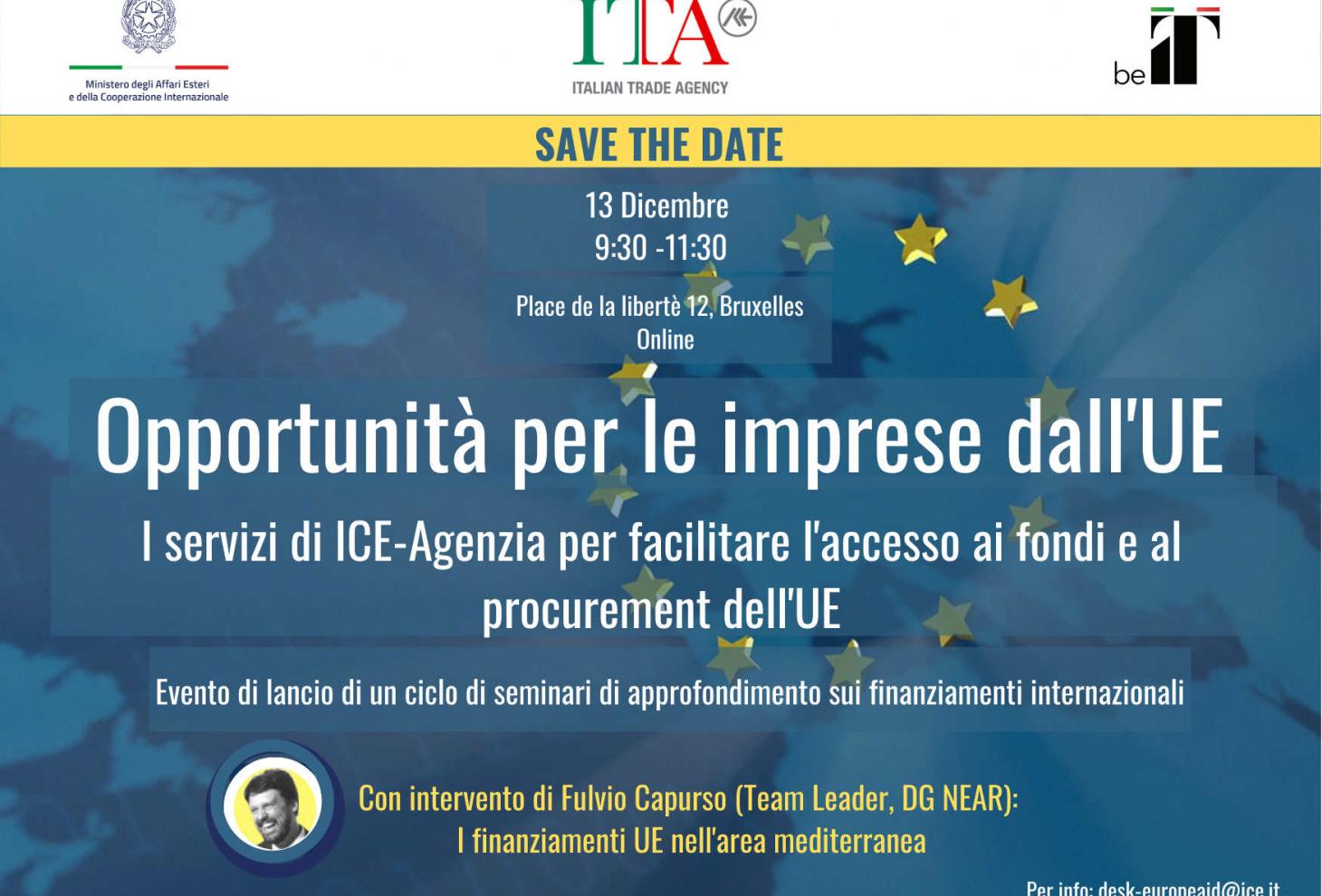 ICE presenta le opportunità dall'Europa per le imprese italiane