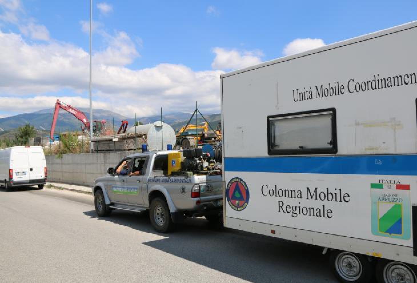 Colonna mobile protezione civile abruzzo