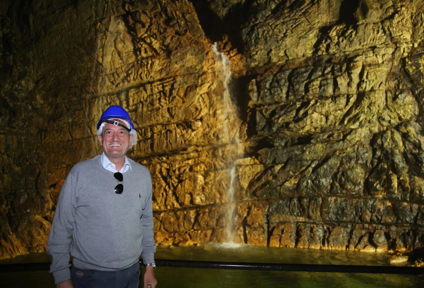 Giorgio D'Ignazio visita le Grotte di Stiffe