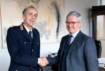 Giro d’Italia: il Direttore generale Sorgi incontra il comandante di Polizia stradale