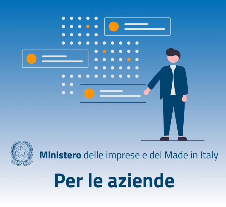 Logo Ministero delle imprese e del made in Italy, sezione per le aziende